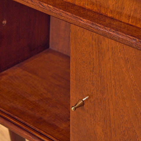 Swedish side table in stained teak