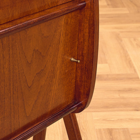 Swedish side table in stained teak