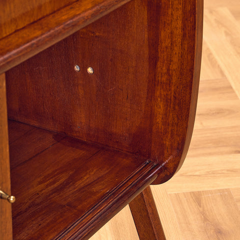 Swedish side table in stained teak