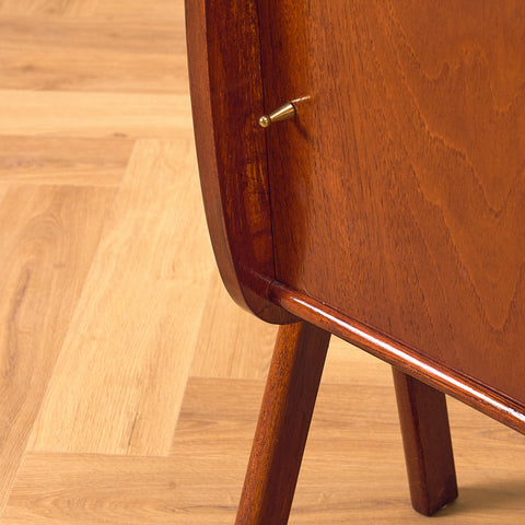 Swedish side table in stained teak