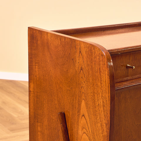 Swedish side table in stained teak