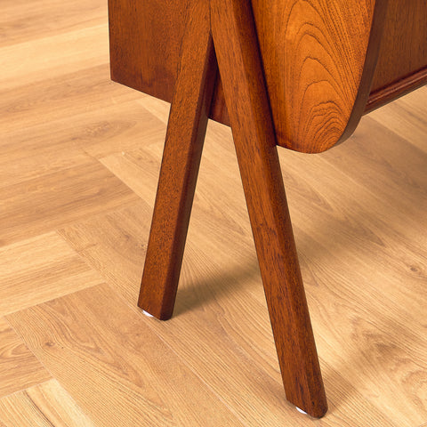 Swedish side table in stained teak