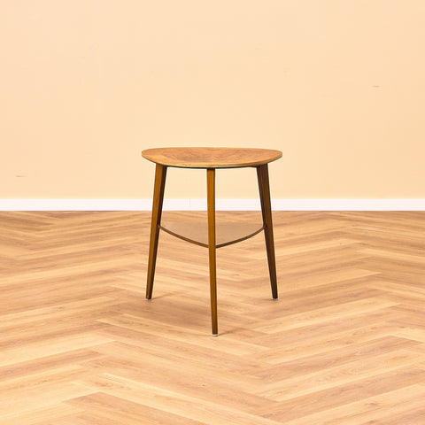 Danish side table in walnut and beech, model '252-BE', by Jørgen Aakjær Jørgesen for Mobelintarsia