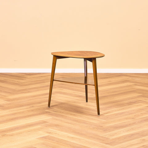 Danish side table in walnut and beech, model '252-BE', by Jørgen Aakjær Jørgesen for Mobelintarsia