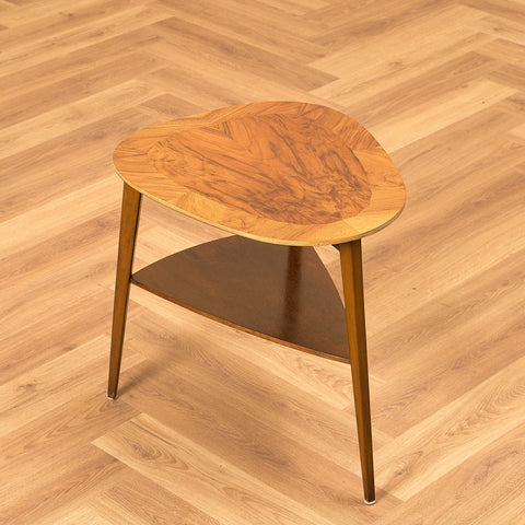 Danish side table in walnut and beech, model '252-BE', by Jørgen Aakjær Jørgesen for Mobelintarsia