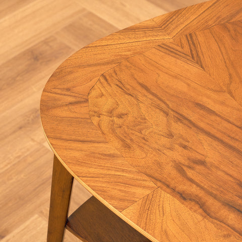Danish side table in walnut and beech, model '252-BE', by Jørgen Aakjær Jørgesen for Mobelintarsia