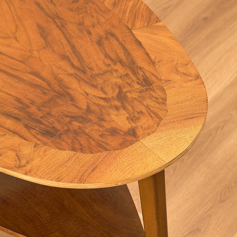 Danish side table in walnut and beech, model '252-BE', by Jørgen Aakjær Jørgesen for Mobelintarsia