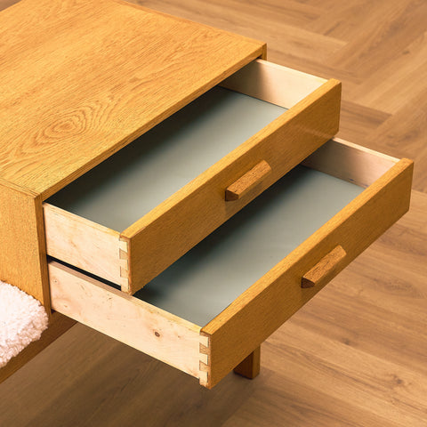 Swedish hall bench in oak