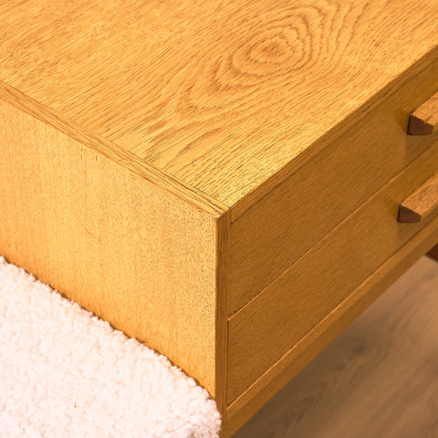 Swedish hall bench in oak