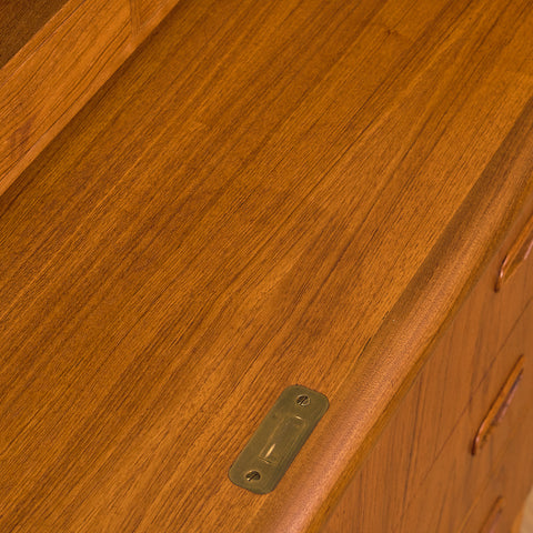 Swedish secretary with pull-out in teak by Egon Ostergaard for SMI