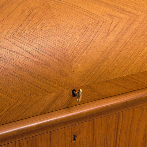 Swedish secretary with pull-out in teak by Egon Ostergaard for SMI