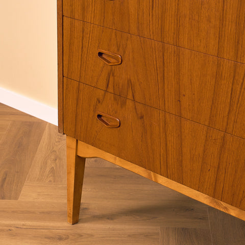 Swedish secretary with pull-out in teak by Egon Ostergaard for SMI