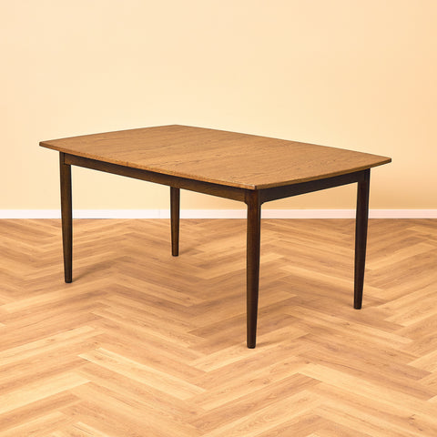 Danish dining table in stained oak
