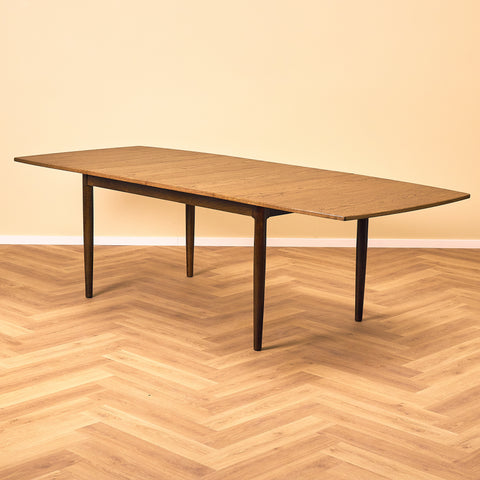 Danish dining table in stained oak