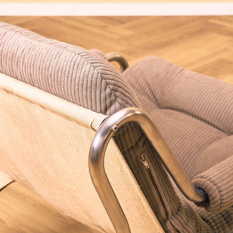 Swedish chrome armchair in chrome, possibly by IKEA