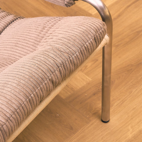 Swedish chrome armchair in chrome, possibly by IKEA