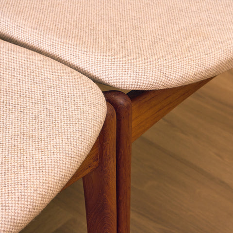 Danish dining chairs in teak by P.E. Jørgensen for Farso Stolefabrik