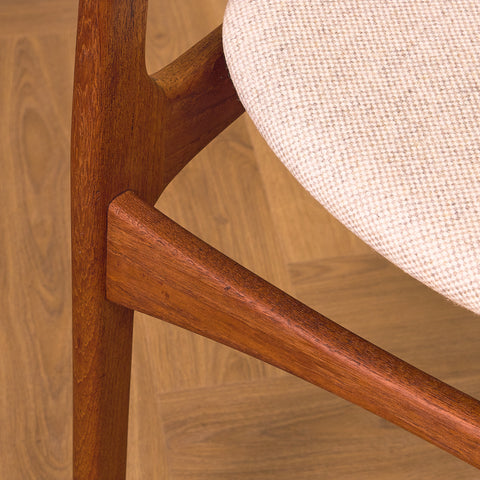 Danish dining chairs in teak by P.E. Jørgensen for Farso Stolefabrik
