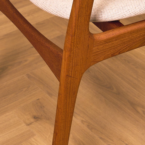 Danish dining chairs in teak by P.E. Jørgensen for Farso Stolefabrik