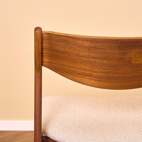 Danish dining chairs in teak by P.E. Jørgensen for Farso Stolefabrik