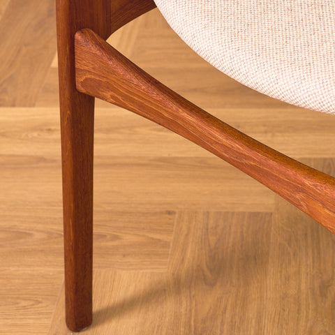 Danish dining chairs in teak by P.E. Jørgensen for Farso Stolefabrik