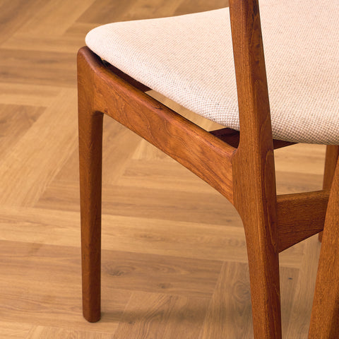 Danish dining chairs in teak by P.E. Jørgensen for Farso Stolefabrik