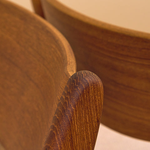 Danish dining chairs in teak by P.E. Jørgensen for Farso Stolefabrik