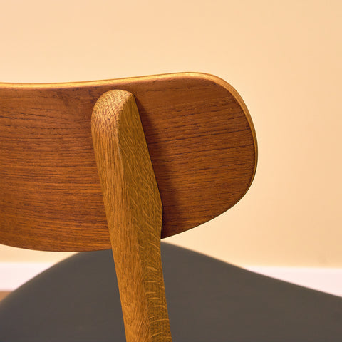 Danish dining chairs in teak & oak