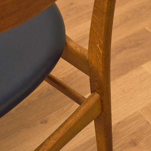 Danish dining chairs in teak & oak