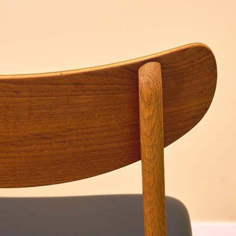 Danish dining chairs in teak & oak