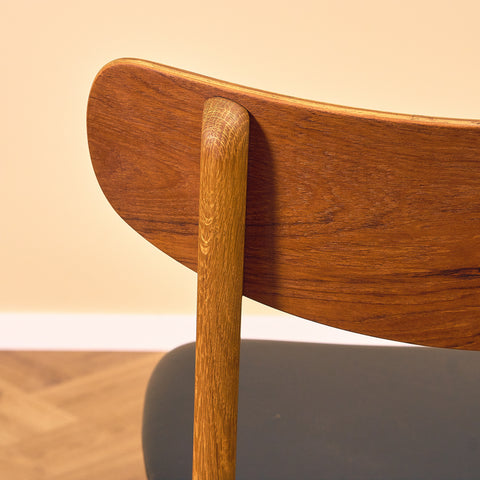 Danish dining chairs in teak & oak