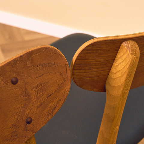 Danish dining chairs in teak & oak