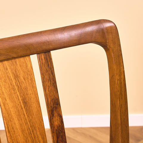 Swedish dining chairs in walnut by AB Linde Nilsson, Lammhult