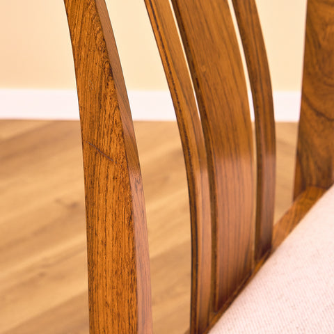 Swedish dining chairs in walnut by AB Linde Nilsson, Lammhult