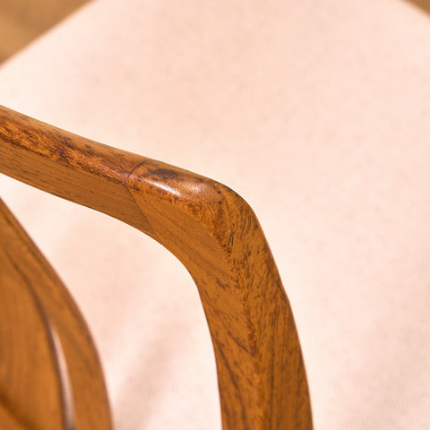 Swedish dining chairs in walnut by AB Linde Nilsson, Lammhult