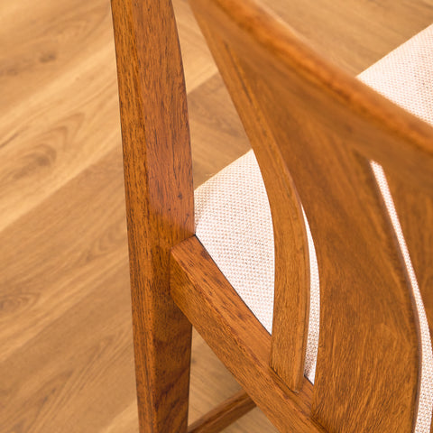 Swedish dining chairs in walnut by AB Linde Nilsson, Lammhult