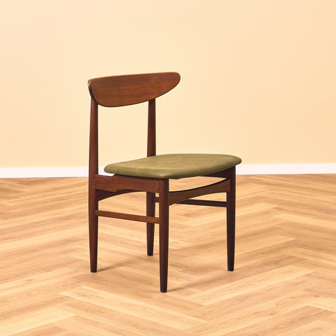 Danish dining chairs in teak and walnut by EW Bach for AS Skovby Møbelfabrik