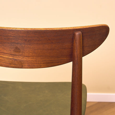 Danish dining chairs in teak and walnut by EW Bach for AS Skovby Møbelfabrik
