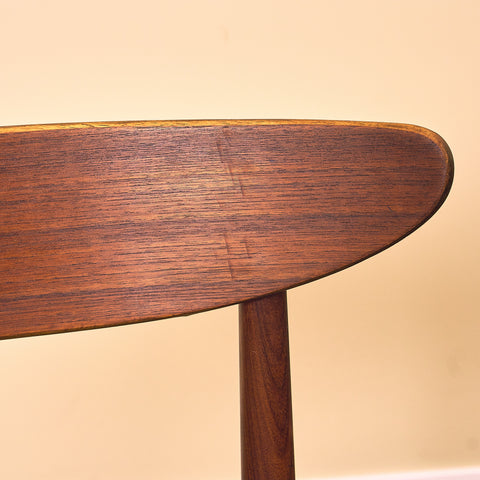 Danish dining chairs in teak and walnut by EW Bach for AS Skovby Møbelfabrik