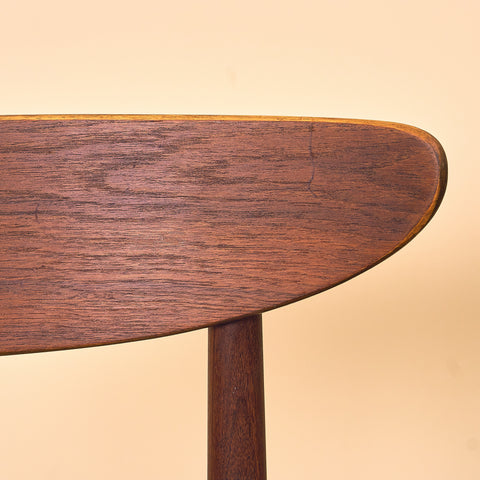 Danish dining chairs in teak and walnut by EW Bach for AS Skovby Møbelfabrik