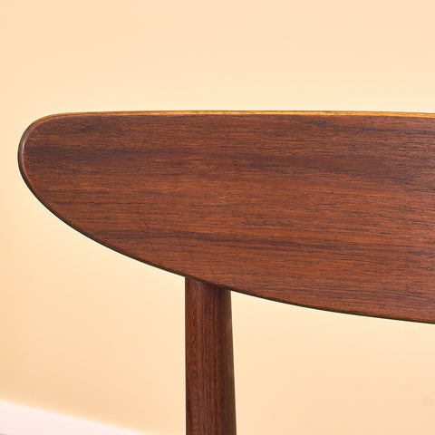 Danish dining chairs in teak and walnut by EW Bach for AS Skovby Møbelfabrik