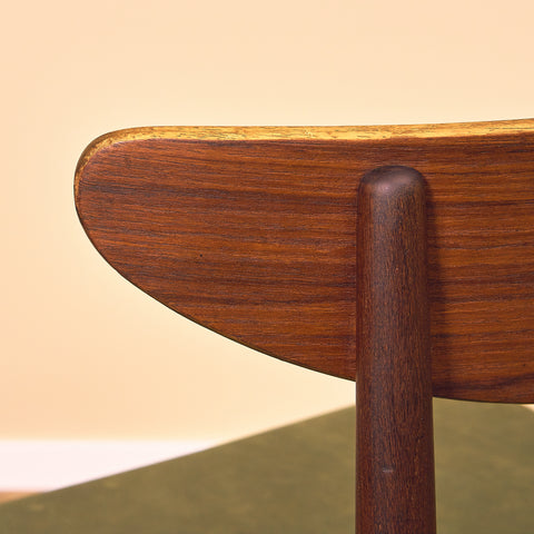 Danish dining chairs in teak and walnut by EW Bach for AS Skovby Møbelfabrik