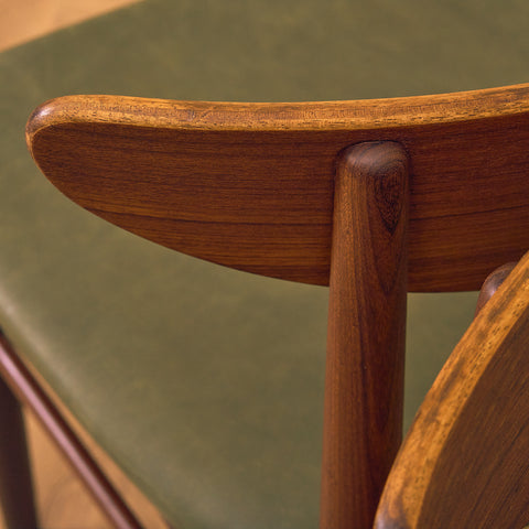 Danish dining chairs in teak and walnut by EW Bach for AS Skovby Møbelfabrik
