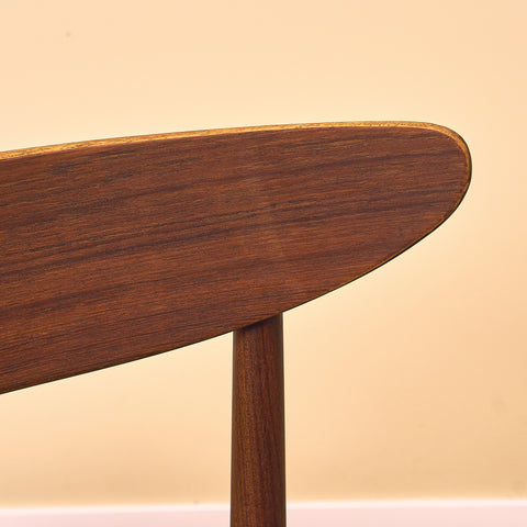 Danish dining chairs in teak and walnut by EW Bach for AS Skovby Møbelfabrik