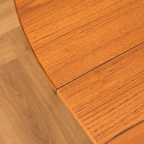 Danish round dining table in teak