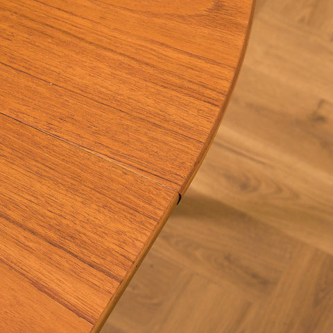 Danish round dining table in teak