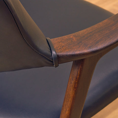 Danish dining armchairs in Santos rosewood by Erik Kirkegaard for Høng Stolefabrik