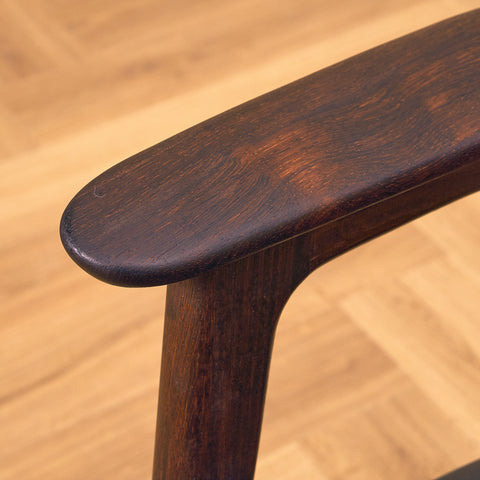 Danish dining armchairs in Santos rosewood by Erik Kirkegaard for Høng Stolefabrik