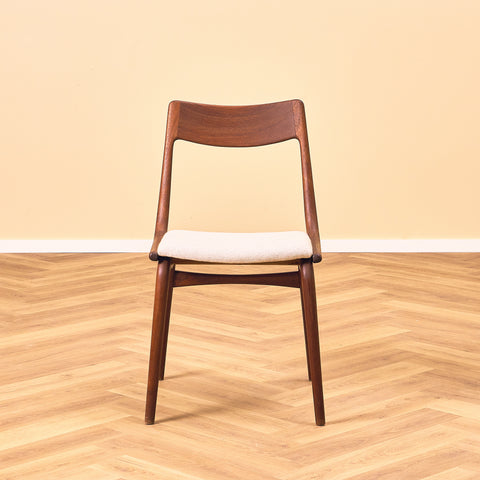 Danish set of 6 dining chairs "Boomerang" in solid teak by Alfred Christensen for Slagelse Møbelværk