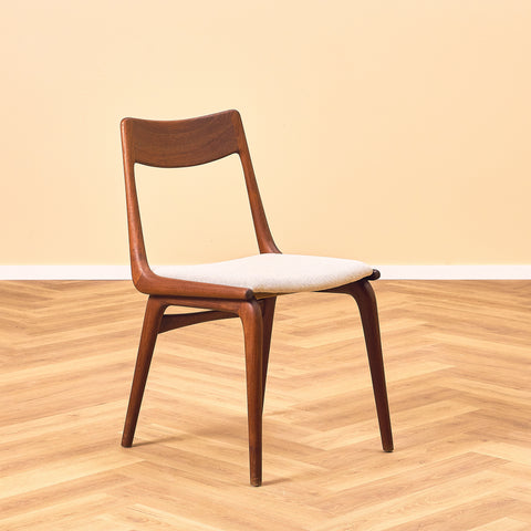 Danish set of 6 dining chairs "Boomerang" in solid teak by Alfred Christensen for Slagelse Møbelværk